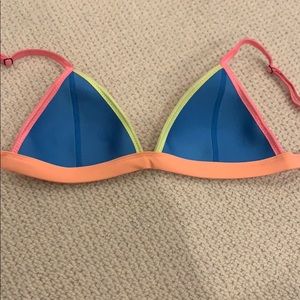 Neon triangl bikini top